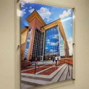 oversized acrylic frames for large format photography on standoffs